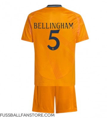 Real Madrid Jude Bellingham #5 Replik Auswärtstrikot Kinder 2024-25 Kurzarm (+ Kurze Hosen)